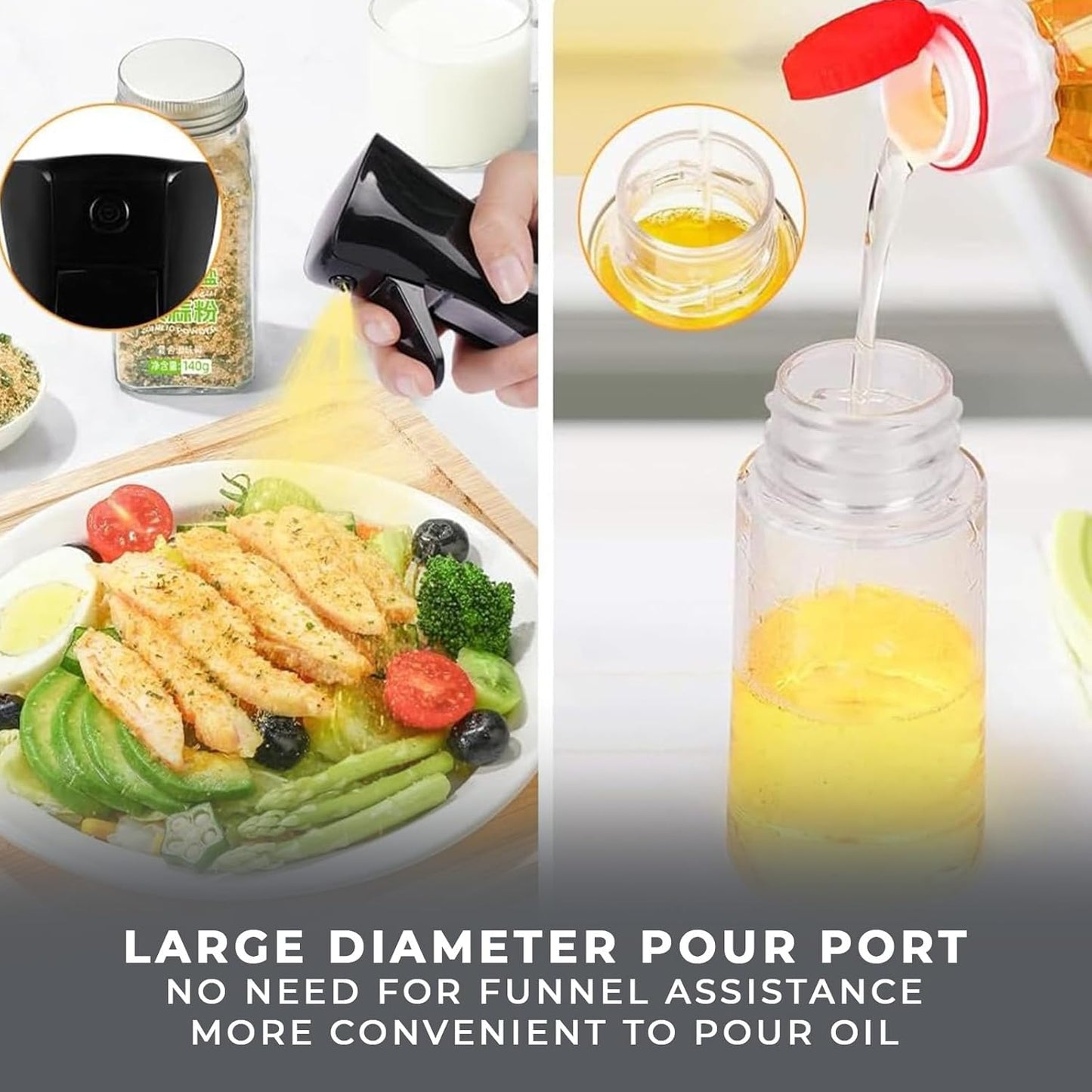 Oil Spray Bottle – Cooking Oil Sprayer for Healthy Cooking