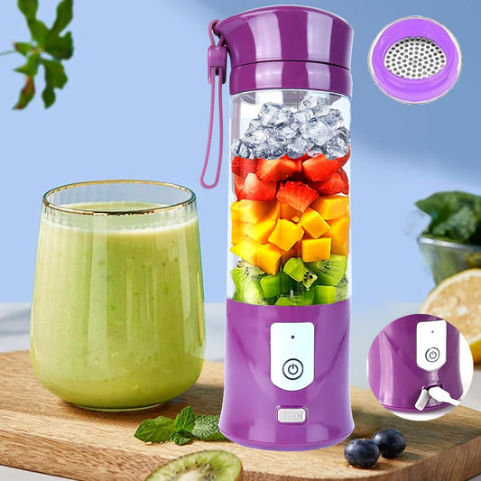 Portable USB Juicer Bottle – Mini Rechargeable Blender