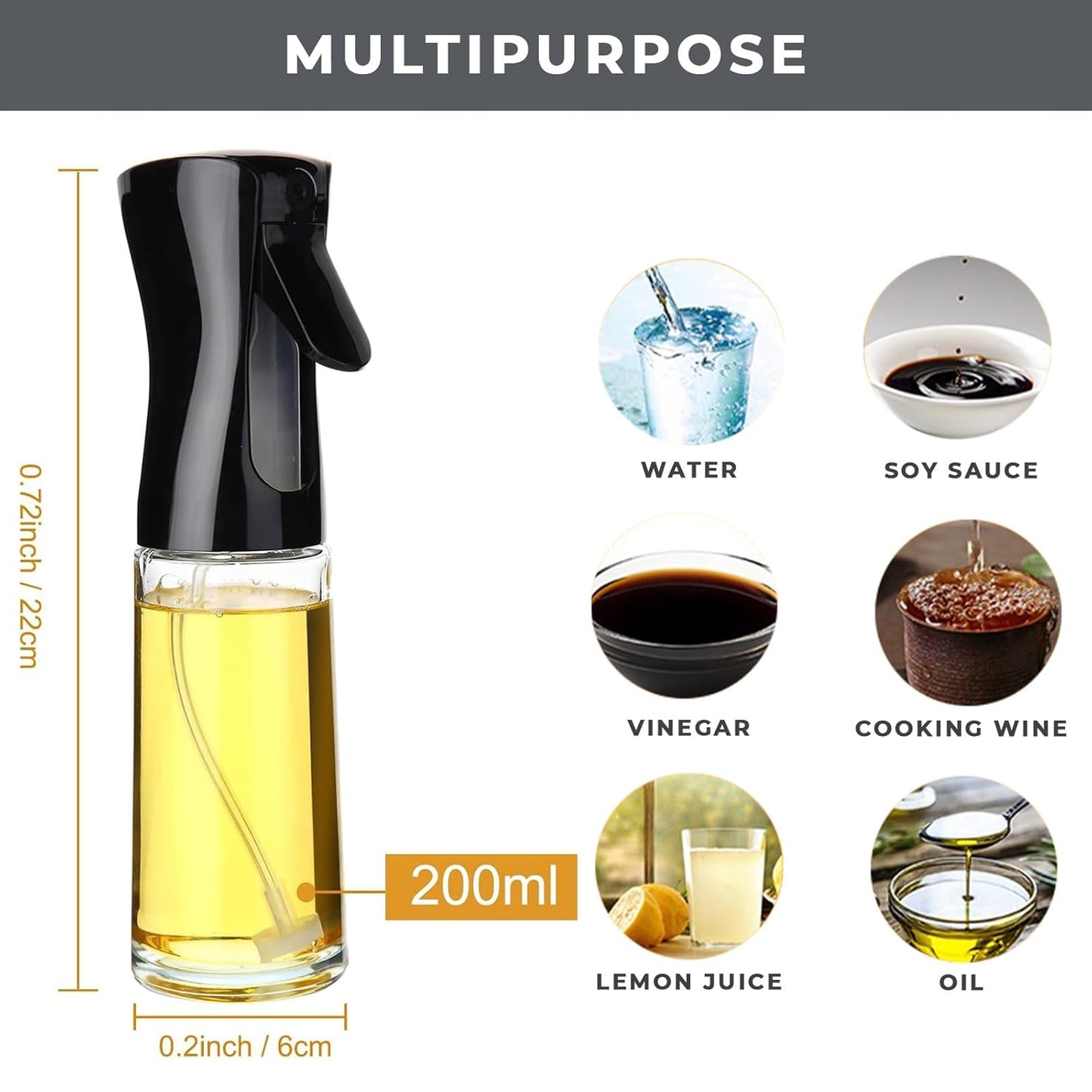 Oil Spray Bottle – Cooking Oil Sprayer for Healthy Cooking