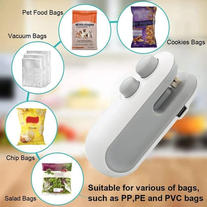 Mini Portable USB Rechargeable Heat Sealer for Plastic Bags